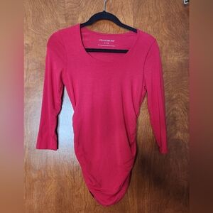 A Pea In The Pod Maternity 3/4 Sleeve Ruched Top